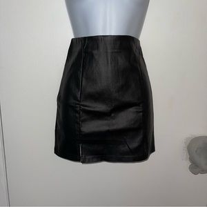Black Leather Skirt